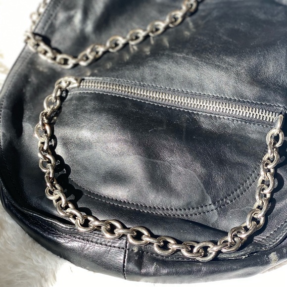 Pollini Leather & Chain Cross Body Purse - Picture 3 of 9